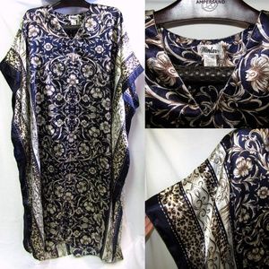 Vintage Winlar Silky Caftan Maxi Dress One Size